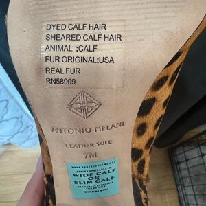 Antonio Melani Leopard & Tiger Fur Boots NWOB 7